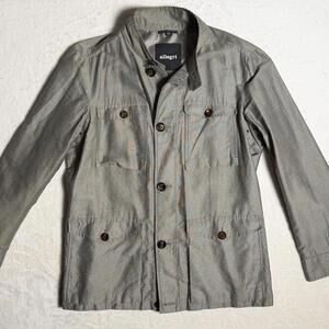 RARE Allegri Field Jacket Gray Italian Linen Blend Sz 52 / US Large